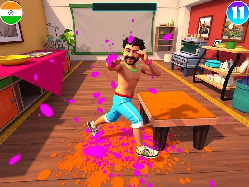 Holi Celebration Mania Multiplayer Gameplay